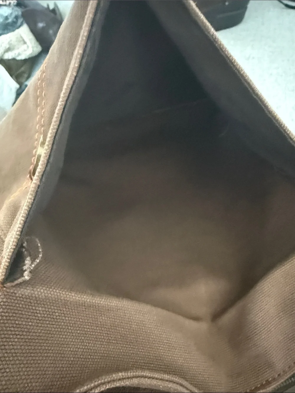Augur leather and Canvas Crossbody Messenger Bag